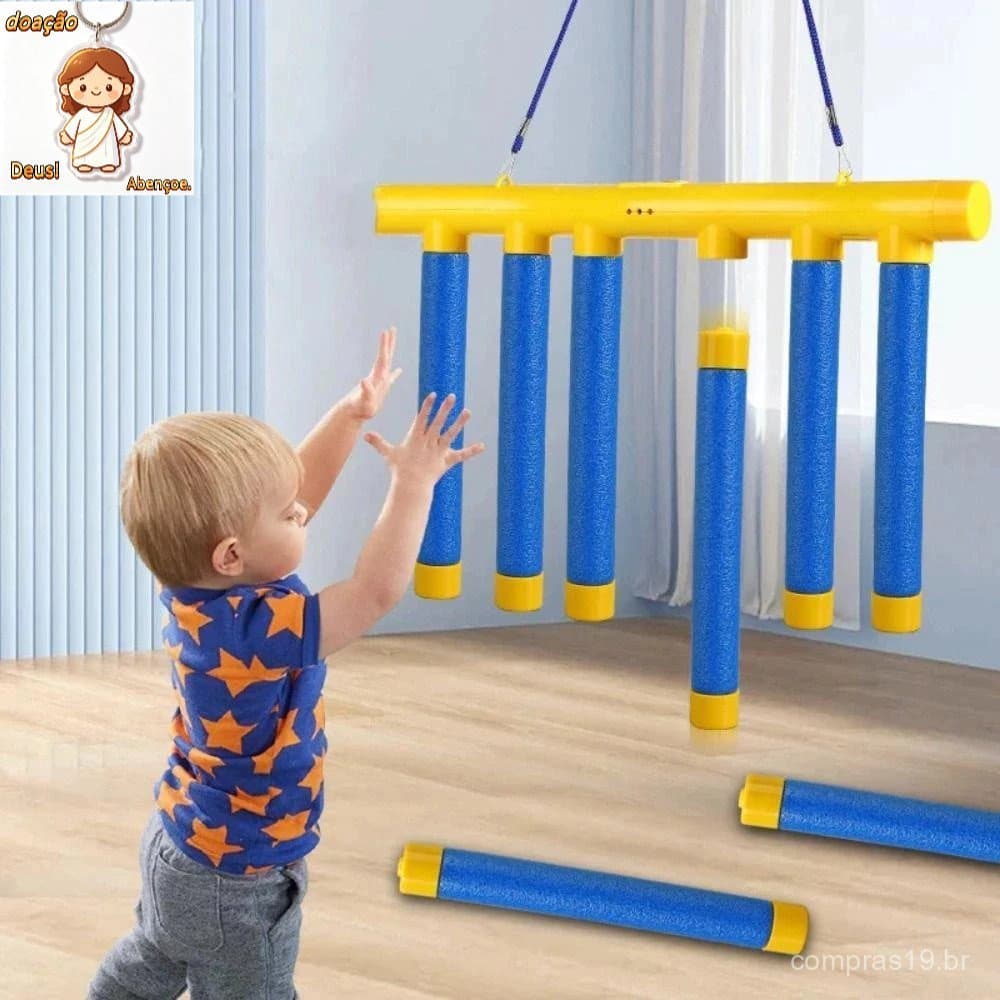 Jogo De Bastões De Queda De SUPER Desafio , Bastão De Agarrar Olhos E Mãos Para Exercícios De Reação Rápida