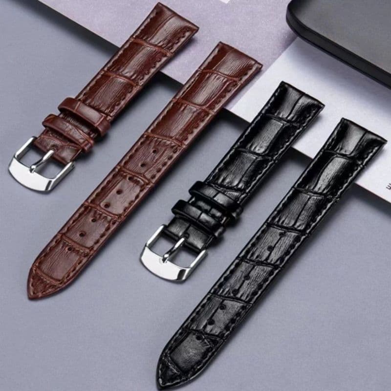 [Alça] Pulseira de relógio com tamanho selecionado, pulseira feminina, masculina, feminina, couro macio, à prova d'água,