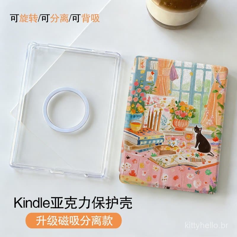 Adequado para capa protetora de e-book Kindle KPW1-6, capa magnética destacável Kobokindle com separação magnética.