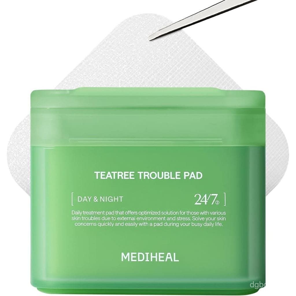 MEDIHEAL TonerPads-TeatreeTroubleCareTonerPad (100 unidades) com Óleo de Melaleuca e Lactobacillus - Calmante e Higieniz