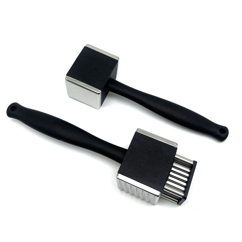 Martelo e Agulha 2 em 1 para Amaciar Carne, Utensílio de Cozinha para Amaciar e Desfiar Carne.