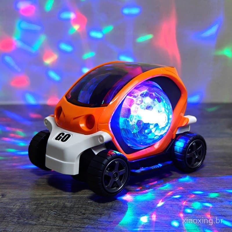 Carro de Brinquedo Musical com Luzes Piscantes - Carro de Brinquedo de Desenho Animado Universal com Luzes GIB3