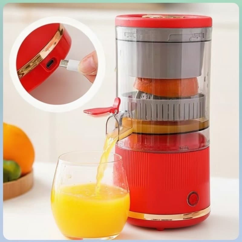 Espremedor De Separação Automático Portátil Elétrico Suco Vegetal E Máquina Recarregável De Frutas 7.4V Verm