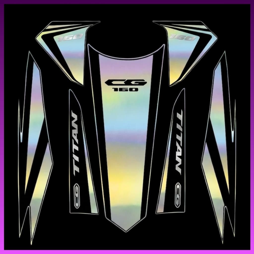 Adesivo Faixa Titan 160 2016/2017 Holográfico Alto Brilho Premium Loja3723