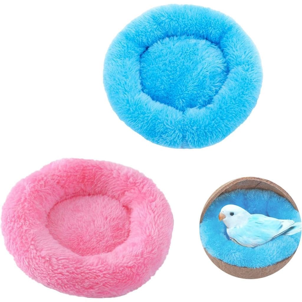 2 Peças de Cama para Pássaros, Ninho de Pelúcia para Pássaros, Cama para Periquitos, Acessórios para Gaiolas de Pássaros