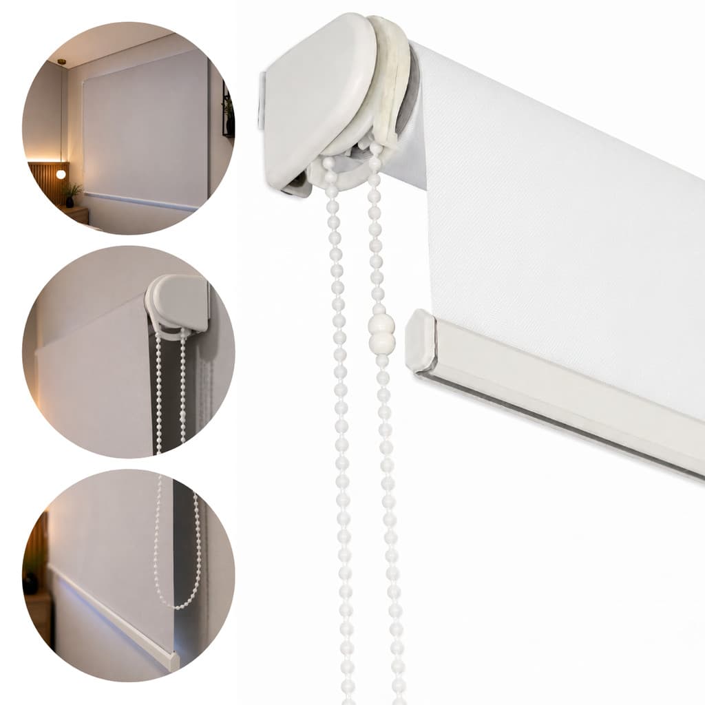 Rolo Blackout Cortina Persiana 160x150cm Corta Luz Tubo Alumínio Janela Quarto Escuro Kit Completo