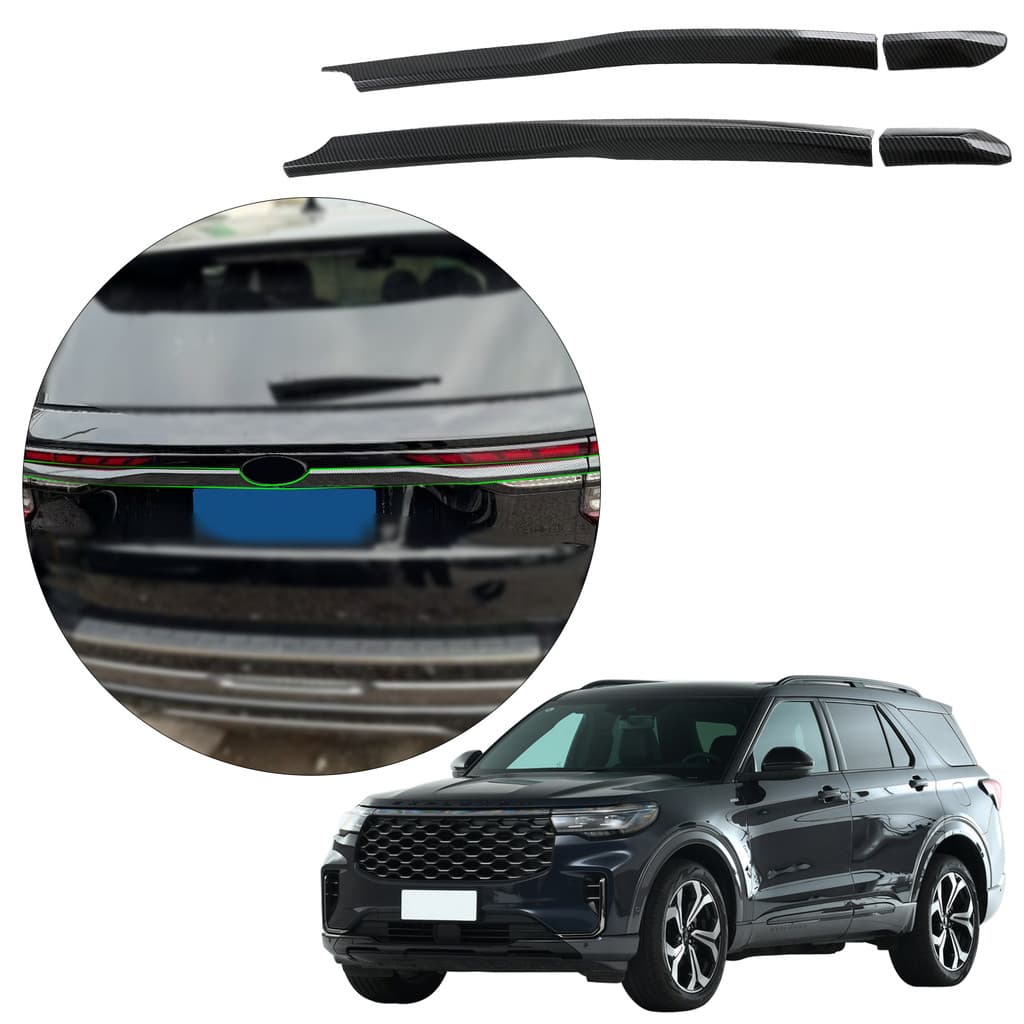 premium-ABS Preto Brilhante Acessórios Exteriores Do Carro Peças De Automóvel Tronco Traseiro Cauda Spoiler Moldagem Gua