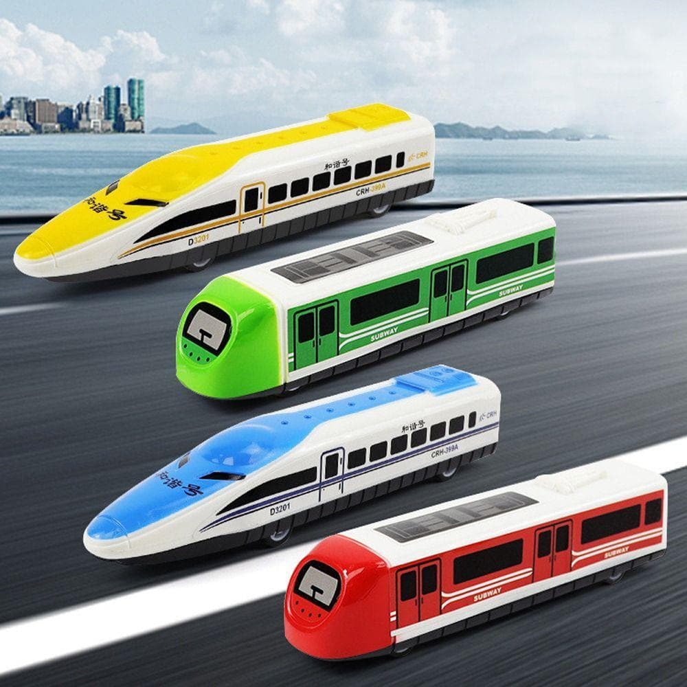Puxar Para Trás Trem , Modelo Colorido De Simulação De Alta Velocidade , Brinquedo Educacional De Veículo