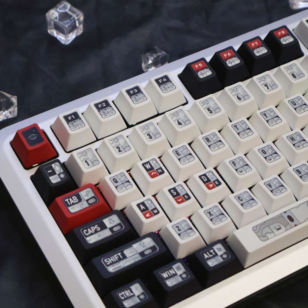 Star Trek Keycap Cherry Profile 130 Teclas Sublimação De Tinta De Cinco Lados Aula F75 F99 RK100 Cool Spaceship Mecânico