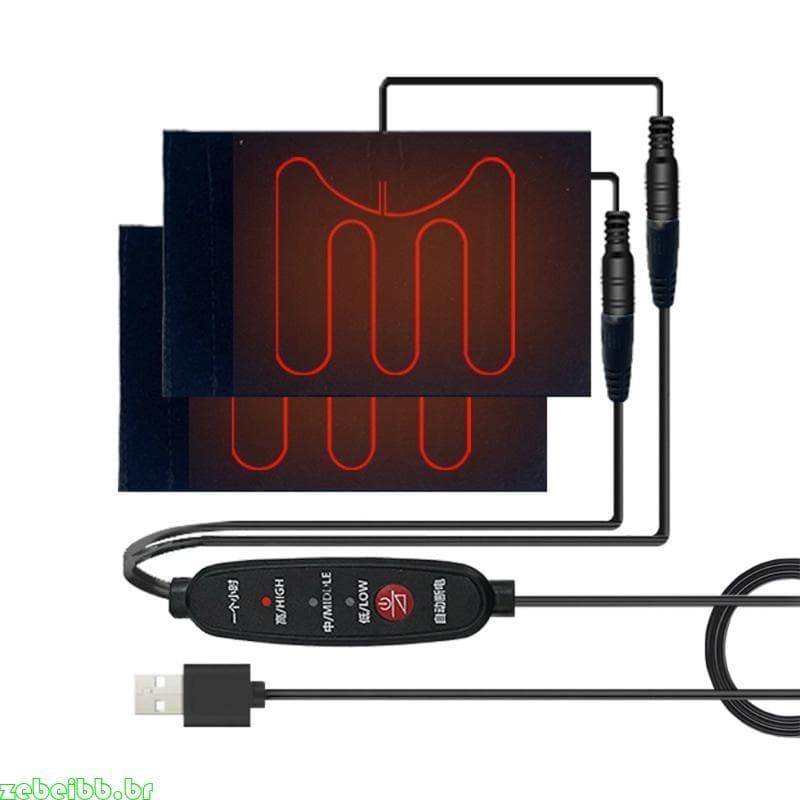 zebeibb Fit Motocicletas Aquecida Guiador Grip Cover USB 5V Calor Ajustável Para Equitação Segura Segurança Melhorada No