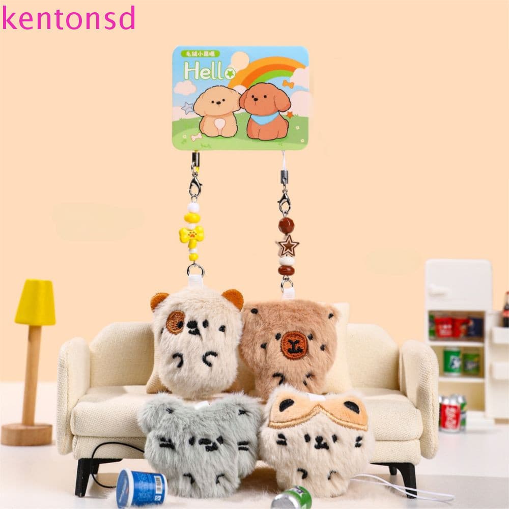 Par de Chaveiros de Pelúcia para Casais, Ornamentos de Animais de Desenho Animado, Figuras de Brinquedo de Capivara EQ