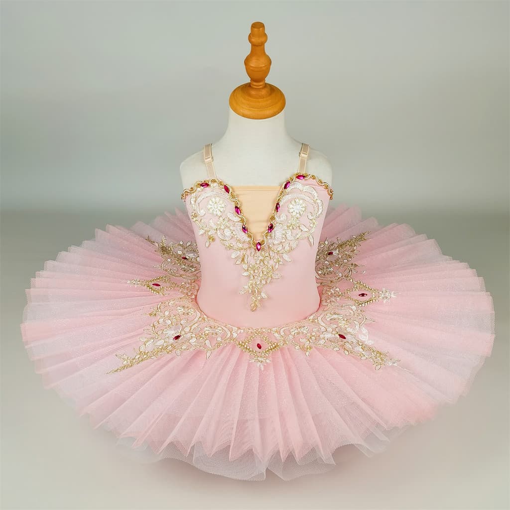 Crianças profissional saia de balé gaze dura TUTU saia desempenho traje princesa Pettiskirt Suspender desempenho traje20