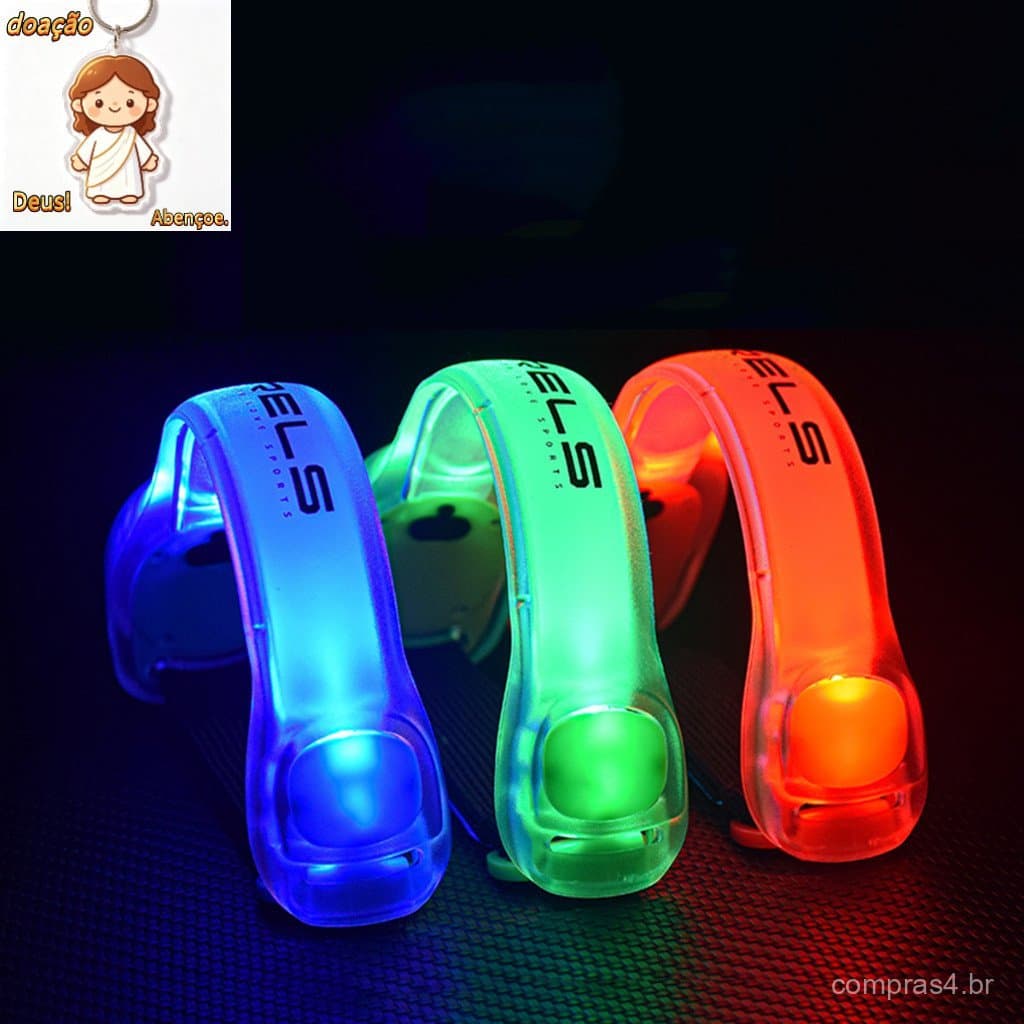 Braçadeira De Corrida Noturna LED Luz Esportes Ao Ar Livre Aviso De Segurança Recarregável USB