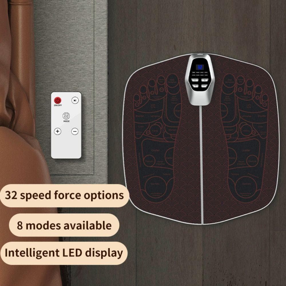 Almofada Massageadora De Pés EMS , Massageador Elétrico Dobrável Para Circulação , Tapete Estimulador Muscular Com Liber