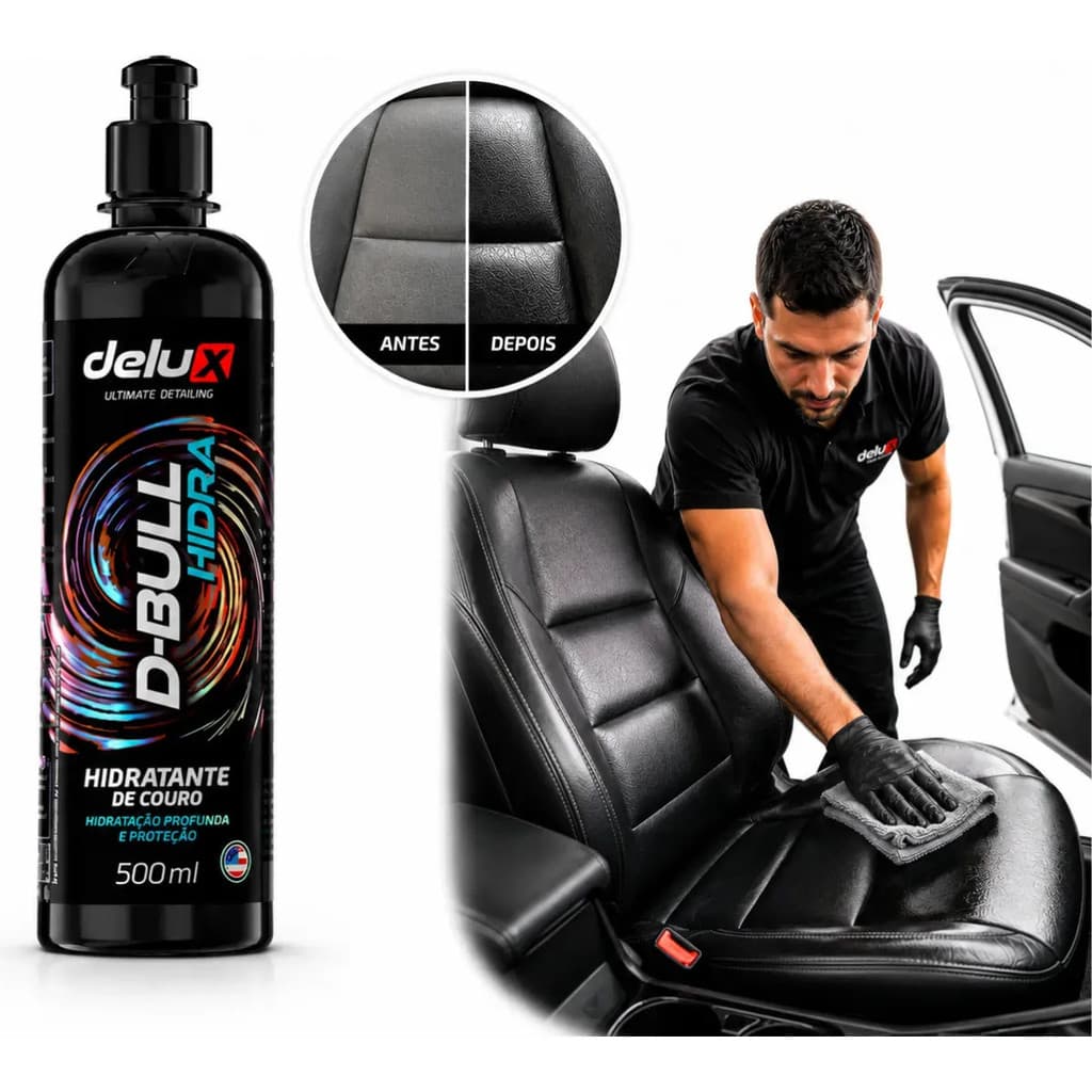 Restaurador Couro D-Bull Hidra Delux 500ml Nutrição Hidratação Automotivo Proteção UV Aspecto Novo Original Premium