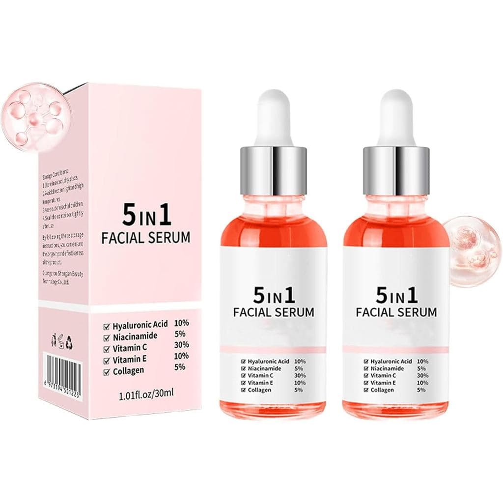 Sérum de Vitamina para a Pele Finones, Sérum Antirrugas e Firmador 5 em 1, Séruns Finones para Rosto e Corpo, Nutritivo