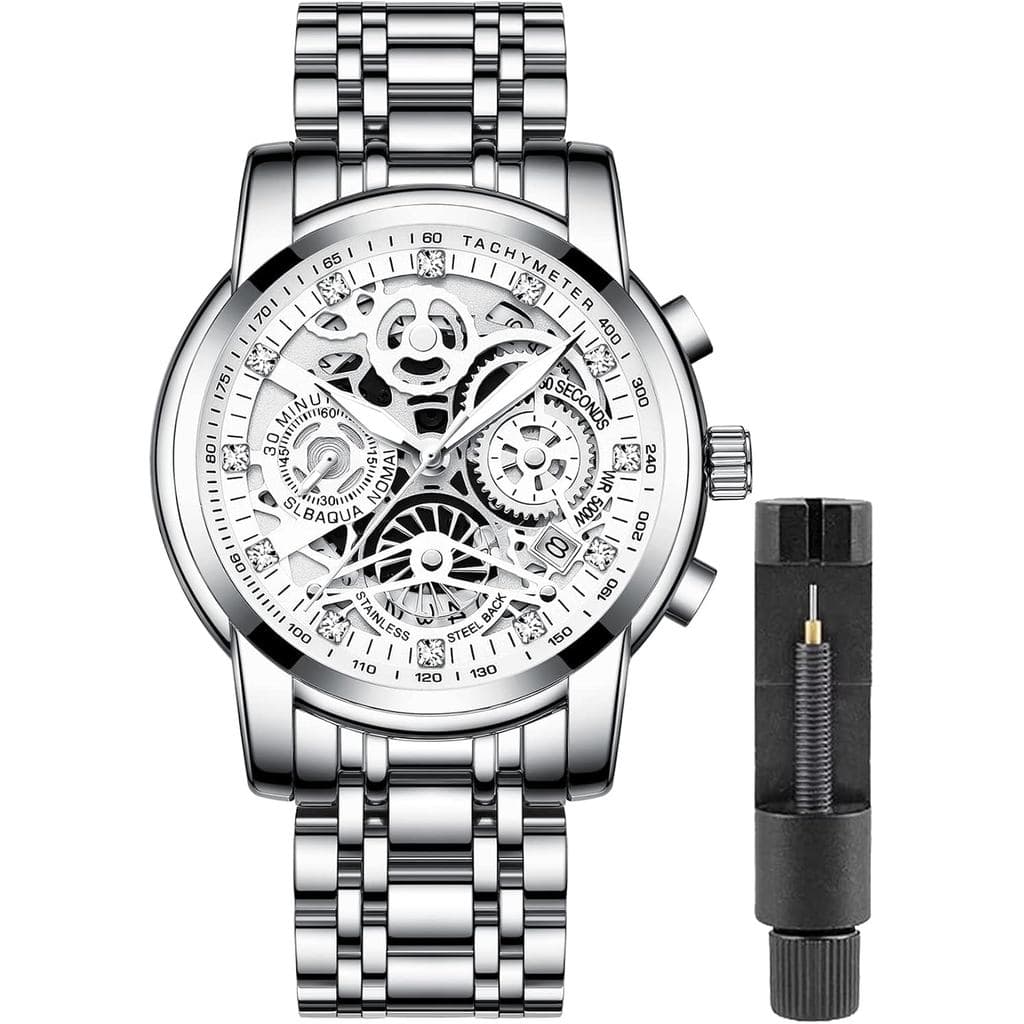 Relógio de Pulso Masculino de Luxo Gosasa com Diamantes, Cronógrafo, Relógio de Moda de Alta Qualidade para Homens, Aço