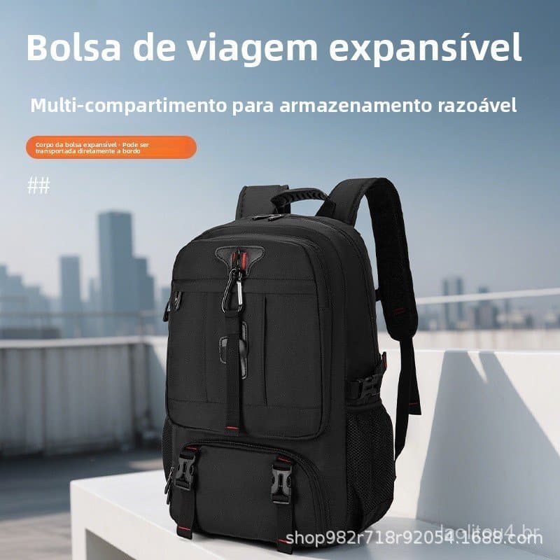 Mochila masculina de grande capacidade, esportes ao ar livre, à prova d'água, bolsa de montanhismo, curta distância, via