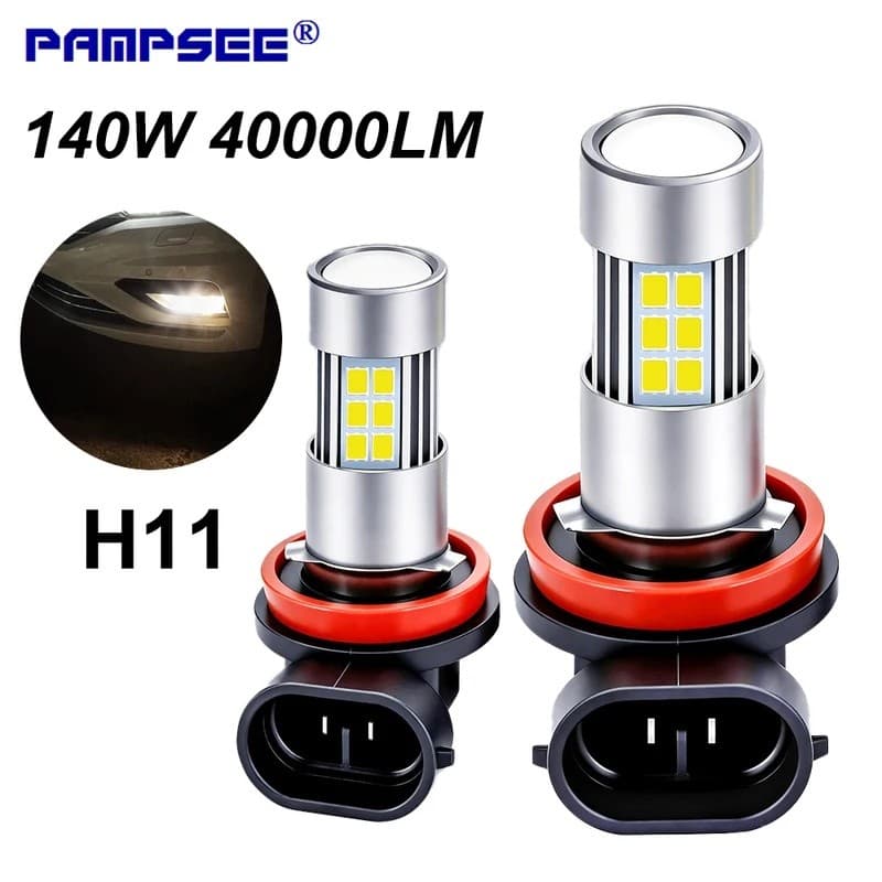 2 Pçs 4 Lados H11 H8 9006 HB4 881 H27 Alta Qualidade 3030 LED Auto Nevoeiro Lâmpada Do Carro Anti Lâmpadas De Amarelo Br