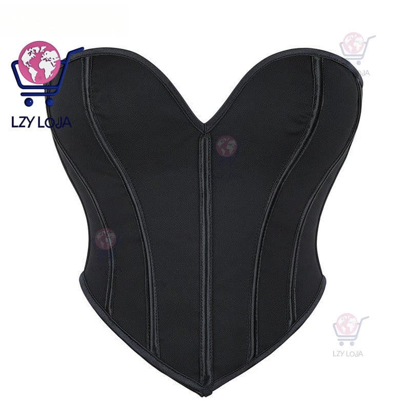 Top Bustier PP Vermelho e Branco, Top Corset Preto, Corset Overbust Feminino para Festa, Roupa de Natal, Festival KSFL
