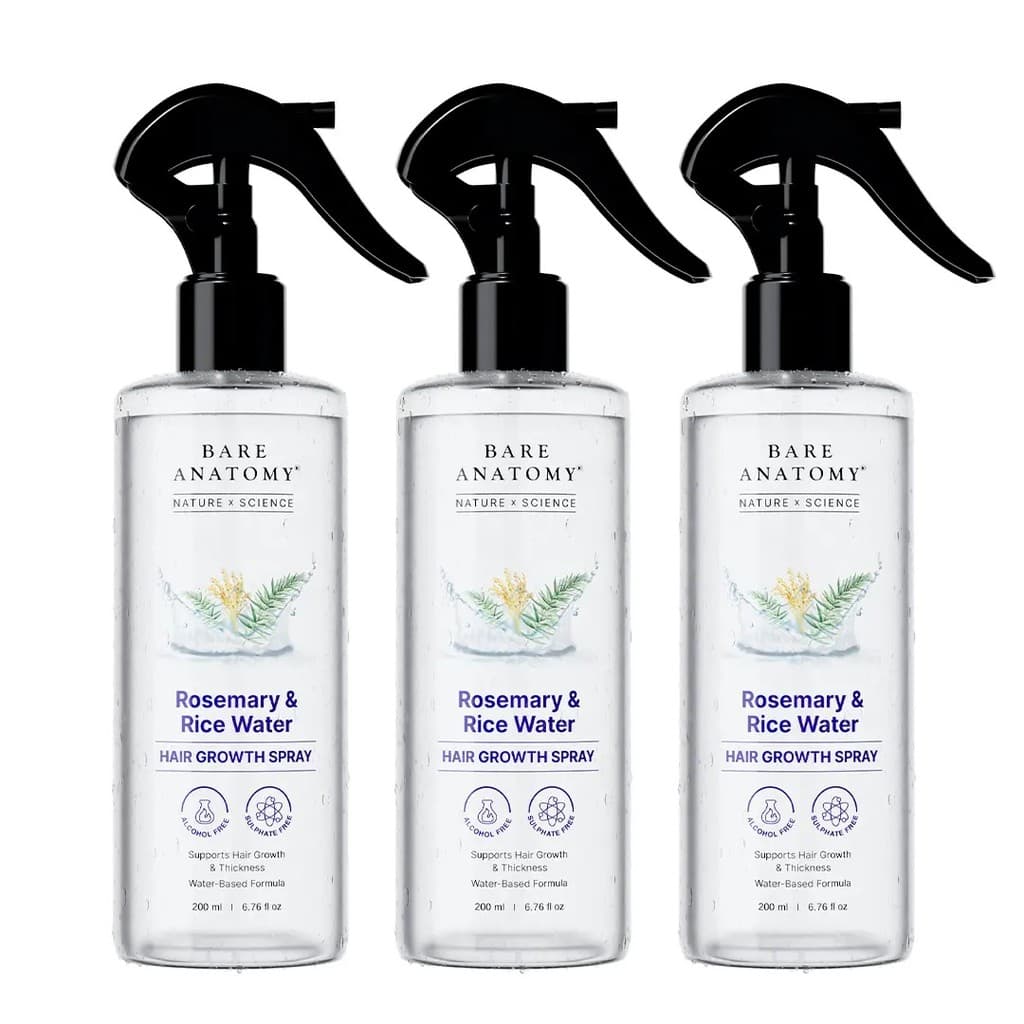 Spray para Crescimento Capilar Rosemary&Ricewater, Pacote com 3 Unidades | Spray Capilar Rosemary&RiceWater 200ml x3