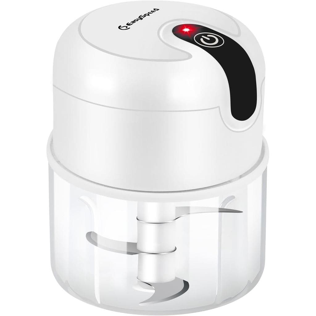 EASYSPEED - Picador de Alho Elétrico, Capacidade de 1 xícara, Processador de Alimentos Sem Fio Recarregável por USB, Fei