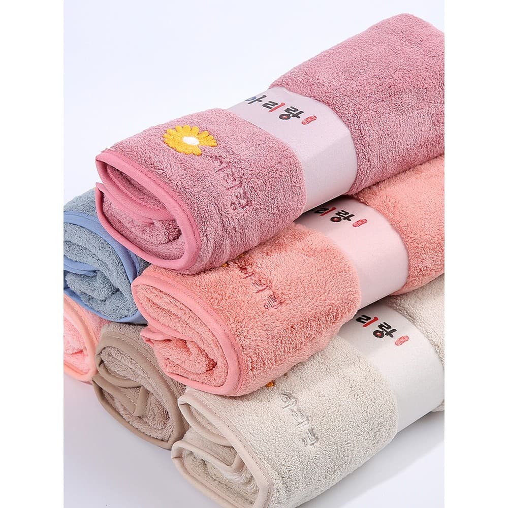 Arirang estilo coreano margarida macio fofo absorver água sem fiapos banheiro rosto lavagem Shampoo banho toalha de famí