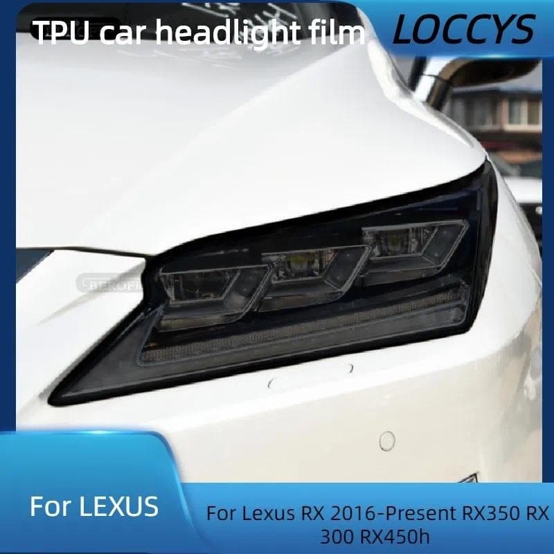 Para Lexus RX 2016-Presente RX350 RX300 RX450h Filme Colorido De Proteção Farol De Carro Fumaça Preto TPU Adesivo Transp