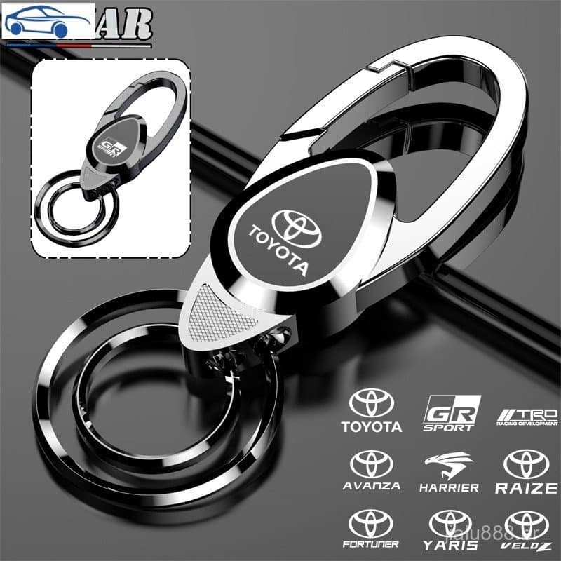 Chaveiro de Metal Toyota para Carros e Motocicletas, Alta Qualidade, Padrões Gravados a Laser, Corolla Cross Hilux SW4 R