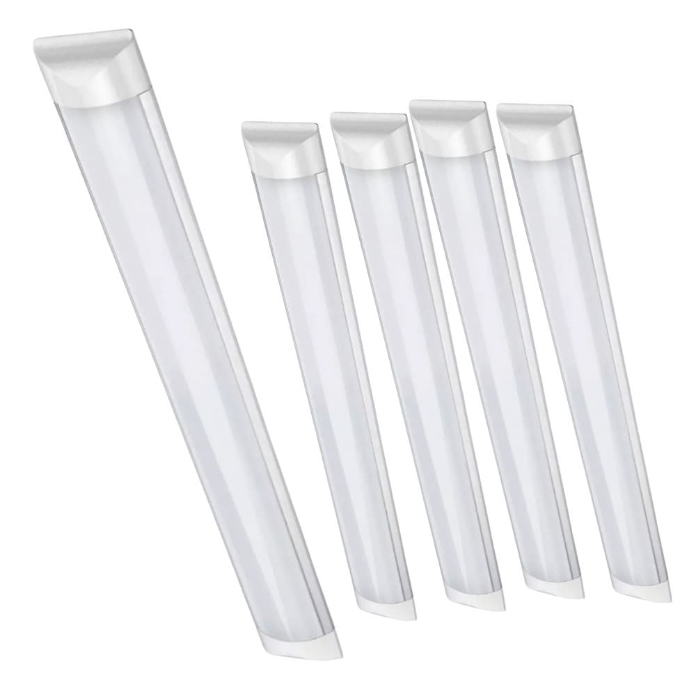 Kit 5 Luminária Led Linear Tubular Slim 40w Sobrepor 120cm Branco Frio 6500k Bivolt 85v-220v