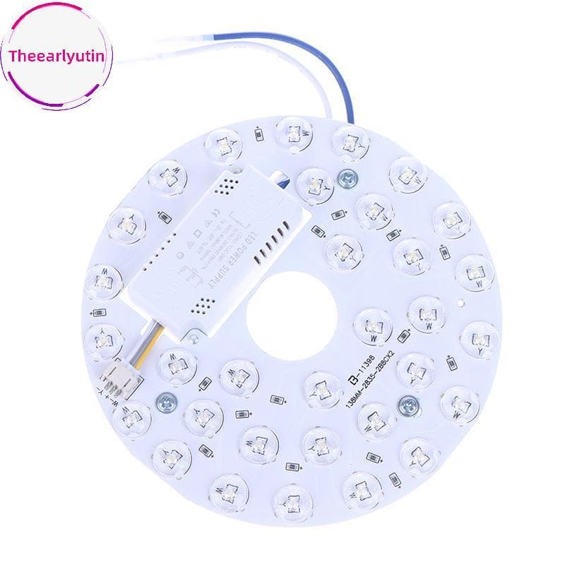 theearlyutin Fonte De Luz Do Ventilador Painel IRALAN Lâmpada LED Chip Placa AC 85-265V Economia De Energia Circular Sub