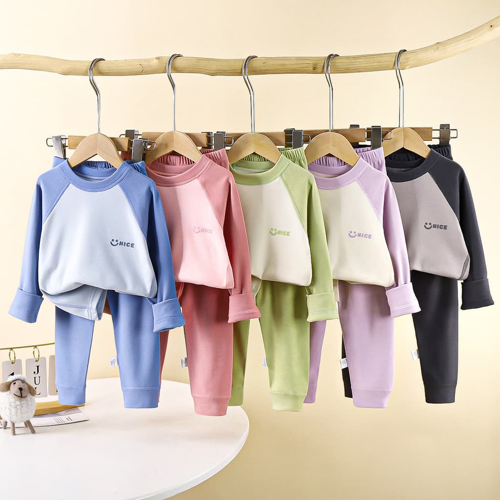 Crianças alemão veludo térmico Homewear terno outono inverno meninos meninas bebê desossado roupas de outono calças comp