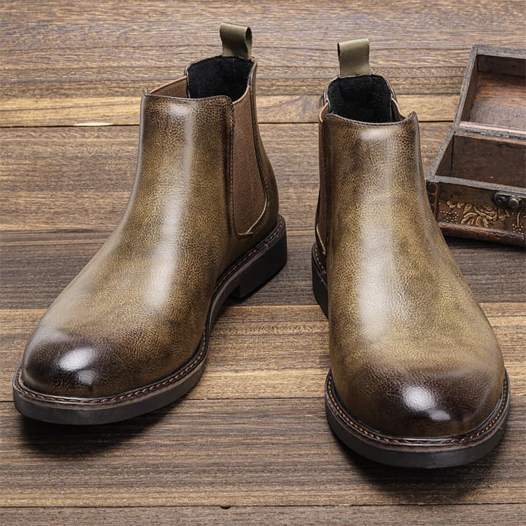 Botas De Couro Masculinas Plus Size , Cortadas , Europeias E Americanas Únicas
