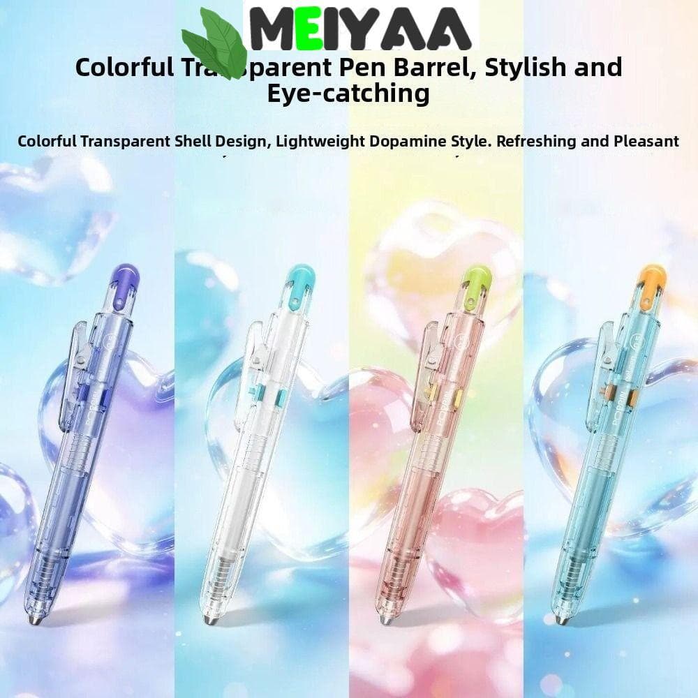 Caneta Esferográfica MEIYAA , De Gel Com Mecanismo De Clique De Plástico Preta Leve E Suave Para Escrita