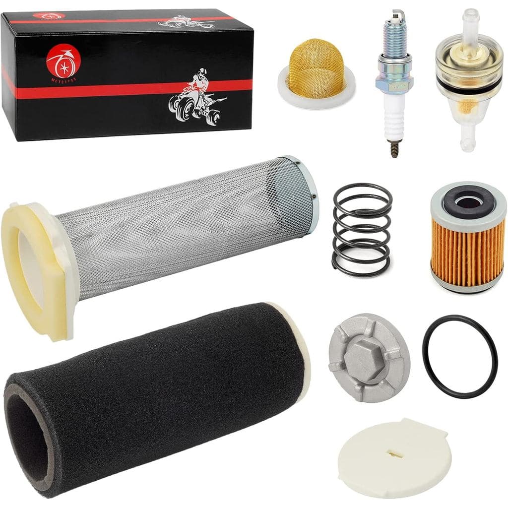 Kit de Filtro de Ar e Guia, Bujão de Drenagem de Óleo e FILTRO DE ÓLEO + FILTRO DE ÓLEO para Yamaha Warrior 350 Raptor 3