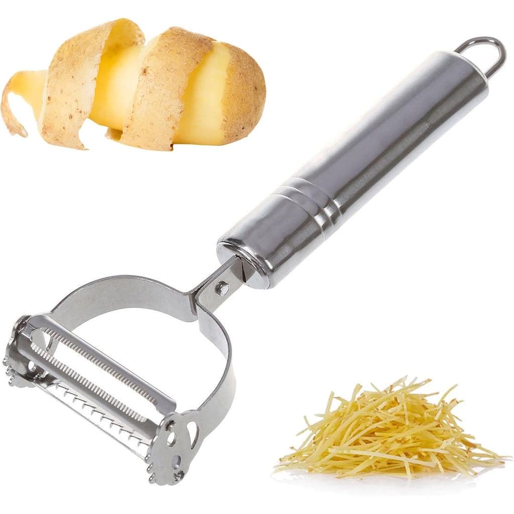 Descascador de Legumes, Descascadores de Batata Multifuncionais em Aço Inoxidável, Descascador Julienne para Cenouras, B