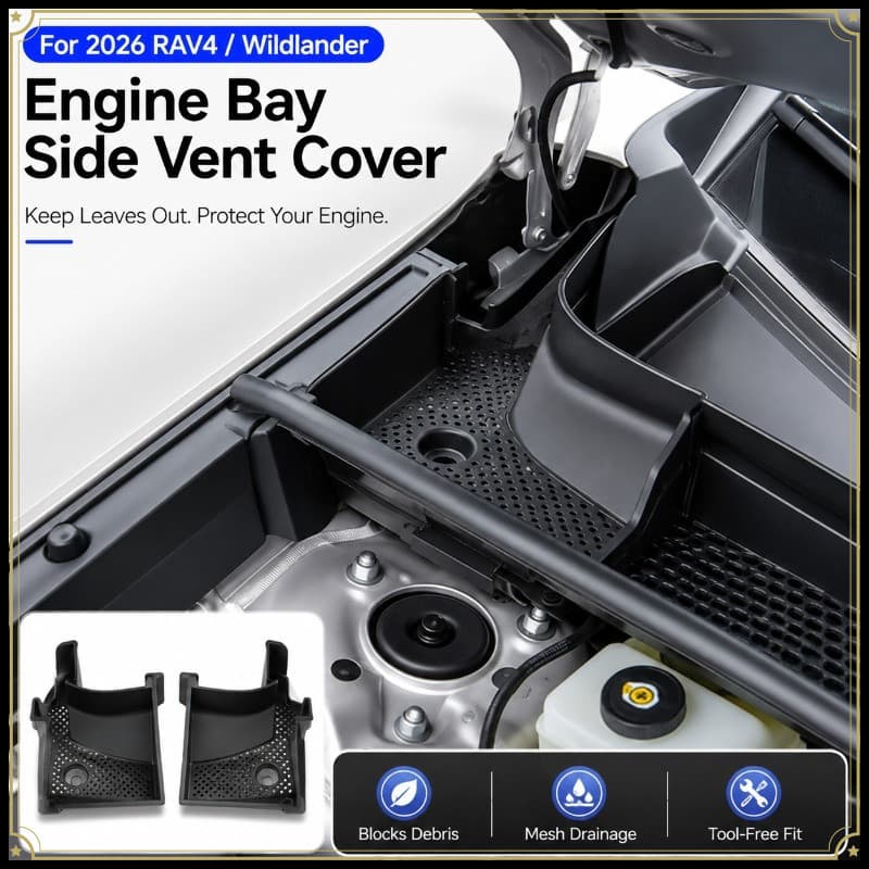 Para 2026 Toyota RAV4 Wildlander Motor Bay Lateral Ventilação Capa Cowl Entrada Malha Guarda Acessórios