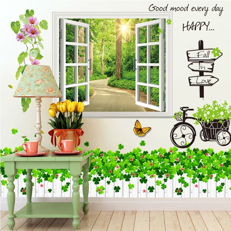 3D tridimensional adesivos de parede quarto pintura de parede fundo adesivos de parede decorativos papel de parede auto-