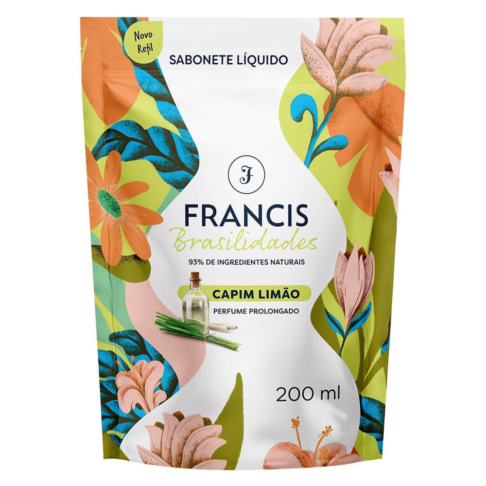 Sabonete Líquido Francis Brasilidades Capim Limão Refil 200ml