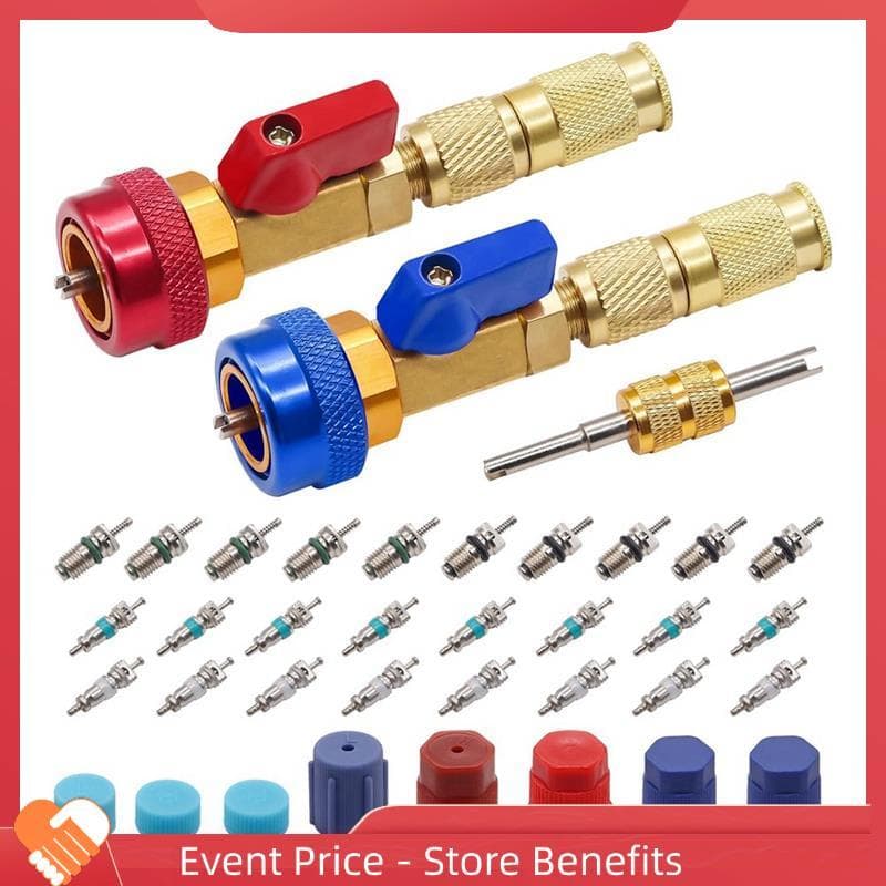 Kit De Ferramentas De Instalação De Removedor Rápido De Núcleo De Válvula R134A-Ferramenta De Remoção A/C De Carro De Al