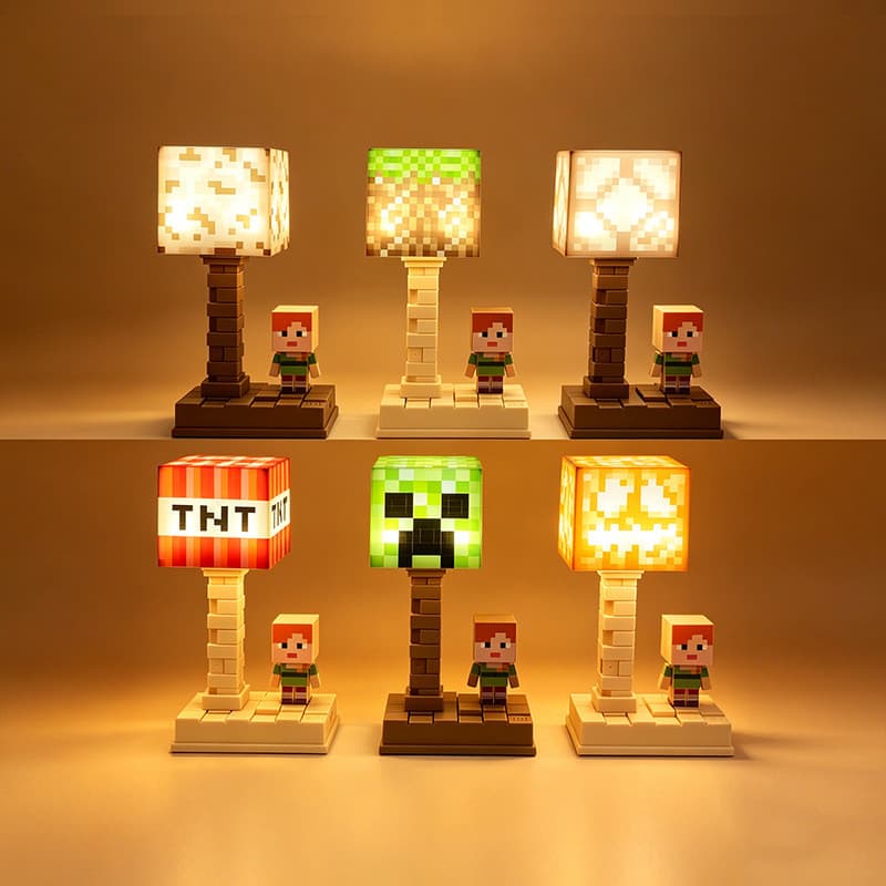 MC game TNT Luz Ambiente Noturna , De Bloco De Construção Minecraft , Adequada Para Quarto , Dormitório De Cabeceira