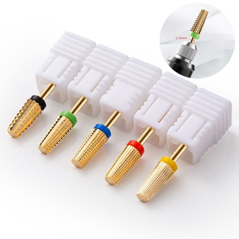 Brocas Cônicas De Segurança 5 Em 1 Para Unhas , Broca De Manicure , Remoção De Gel , Acessórios