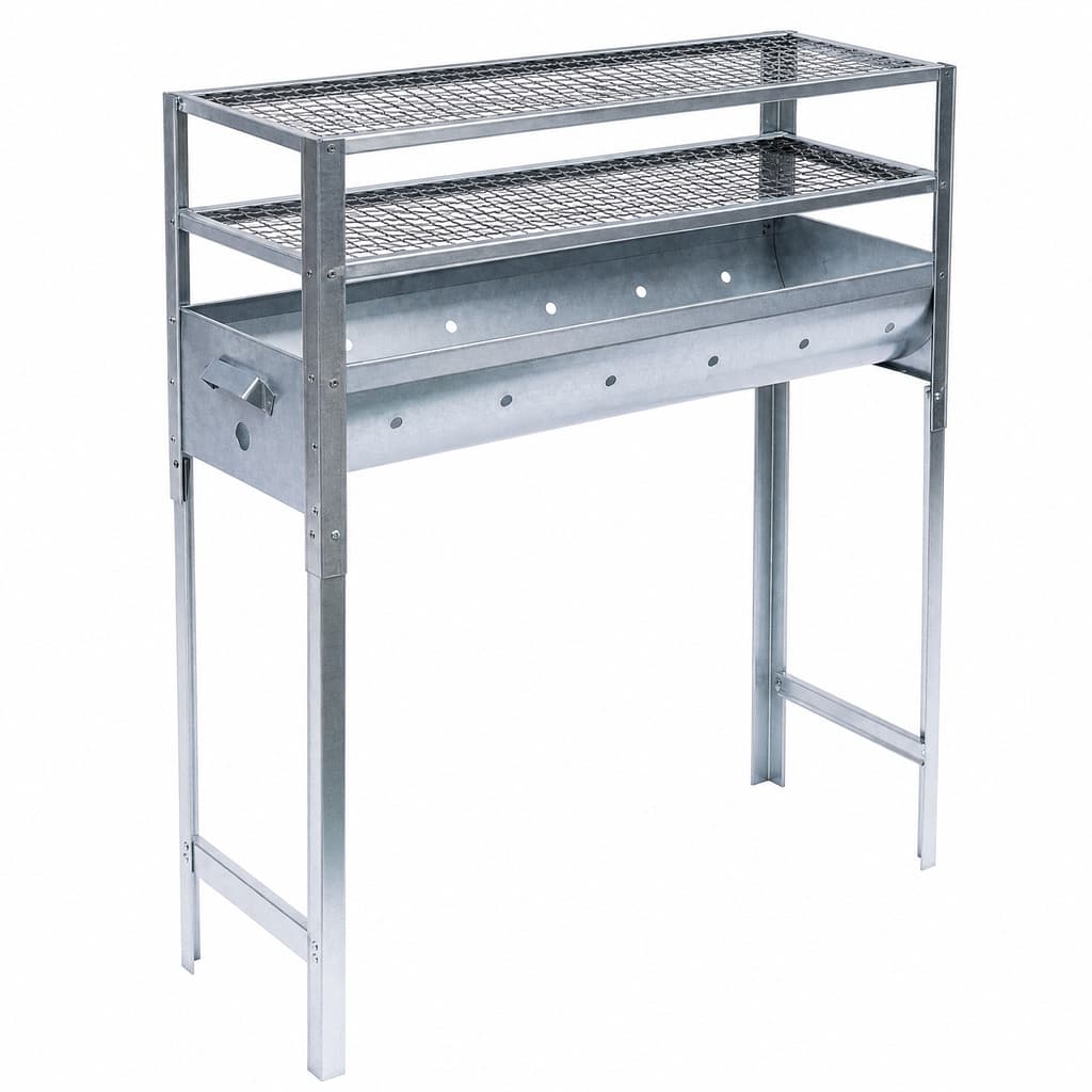 Churrasqueira Portátil Espetinho Galvanizada 80x28 Profissional