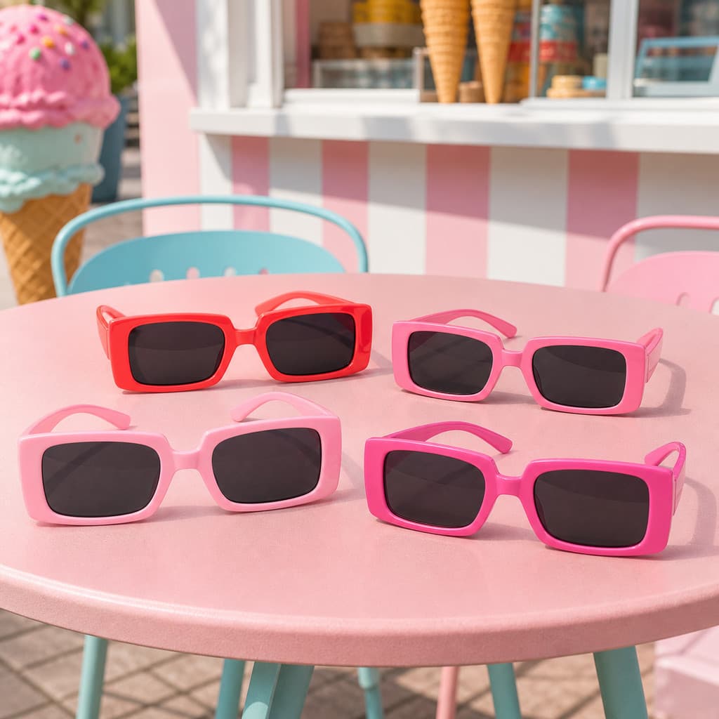 Óculos Infantil Fashion Pequeno com Lentes Escuras