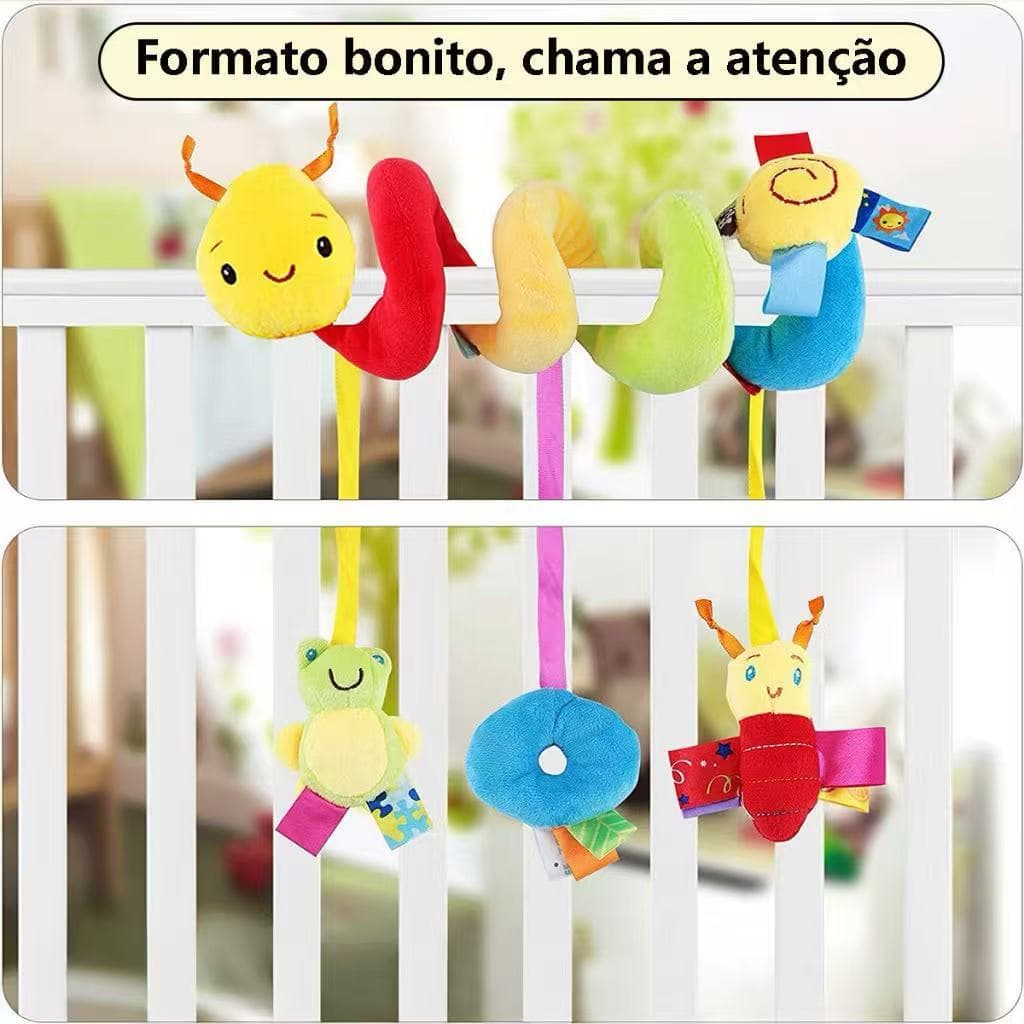 Brinquedo macio e felpudo de lagarta para bebês e crianças de 0 a 3 anos