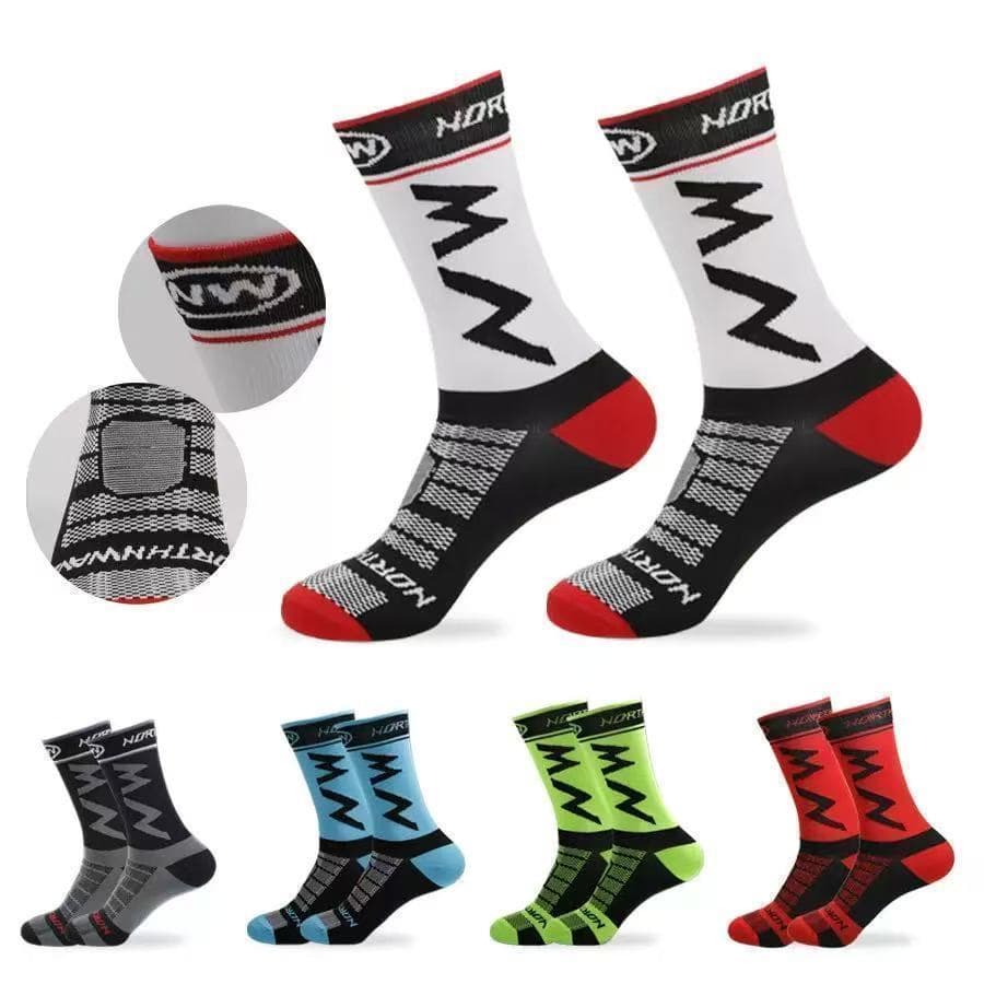 KIT De Ciclismo masculino e feminino Esportivas Respiráveis De Meia Panturrilha Para De