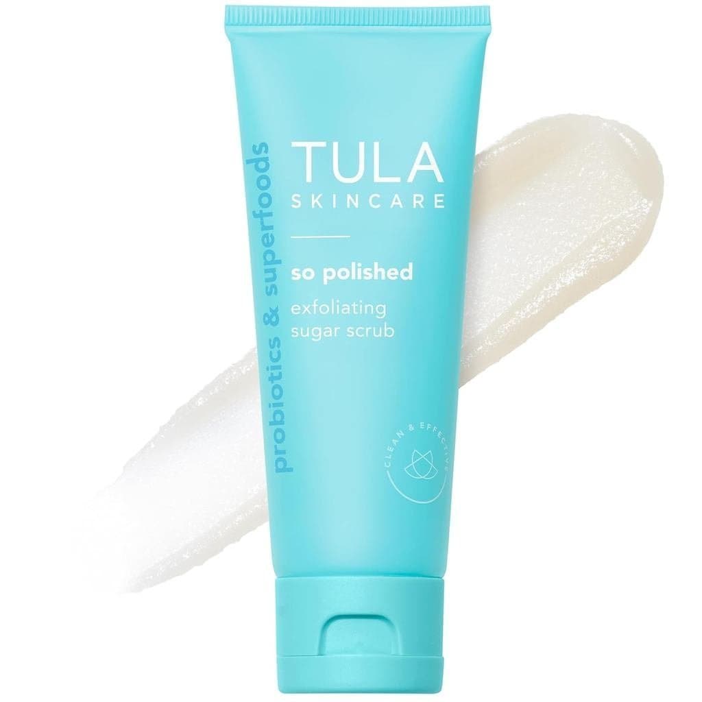 TULAcareSo Polishing Sugar Scrub é um esfoliante facial desenvolvido para melhorar a pele opaca e a textura irregular, c