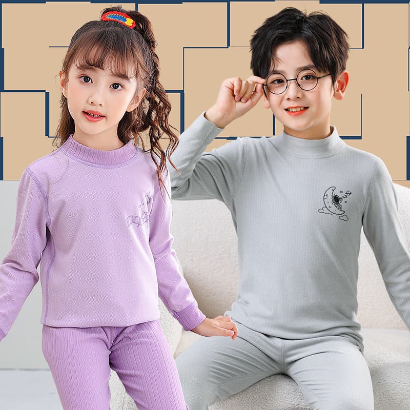 Novo estilo roupas infantis conjunto de roupa interior das crianças puro algodão médio pequeno crianças bebê outono roup