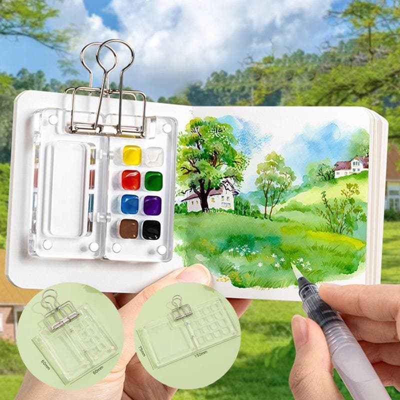 PFG 8/15 Grades Acrílico Mini Paleta De Aquarela Portátil Caixa De Pintura Viagem Bandeja Materiais De Arte FG