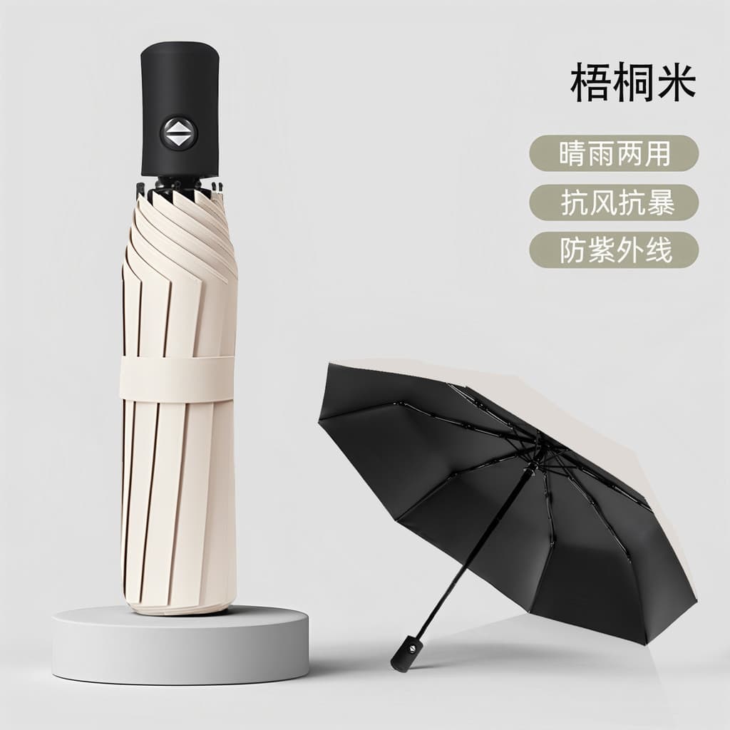 Guarda-chuva automático chuva ou chuva dupla utilização guarda-sol masculino engrossado Extra grande guarda-sol feminino